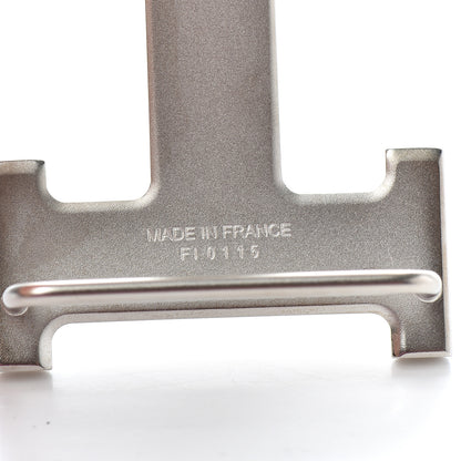 Hermes Palladium Martelee 32mm H Belt Buckle Silver 3 of 4