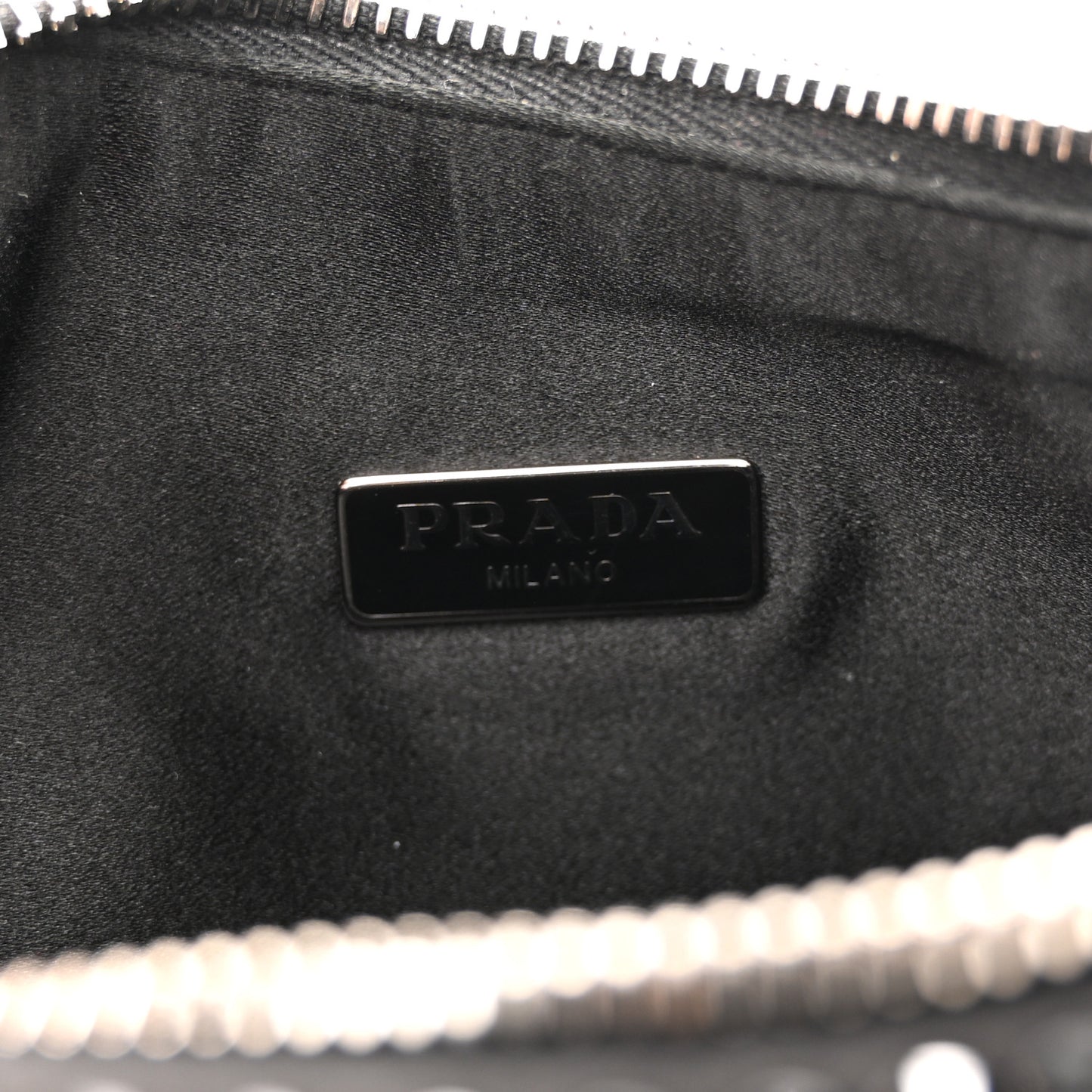 Satin Crystal Re-Edition 2005 Shoulder Bag Black