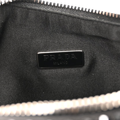 Prada Satin Crystal Re-Edition 2005 Shoulder Bag Black 6 of 10