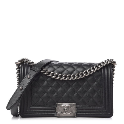 Chanel Caviar Quilted Medium Boy Flap Black 1 of 10