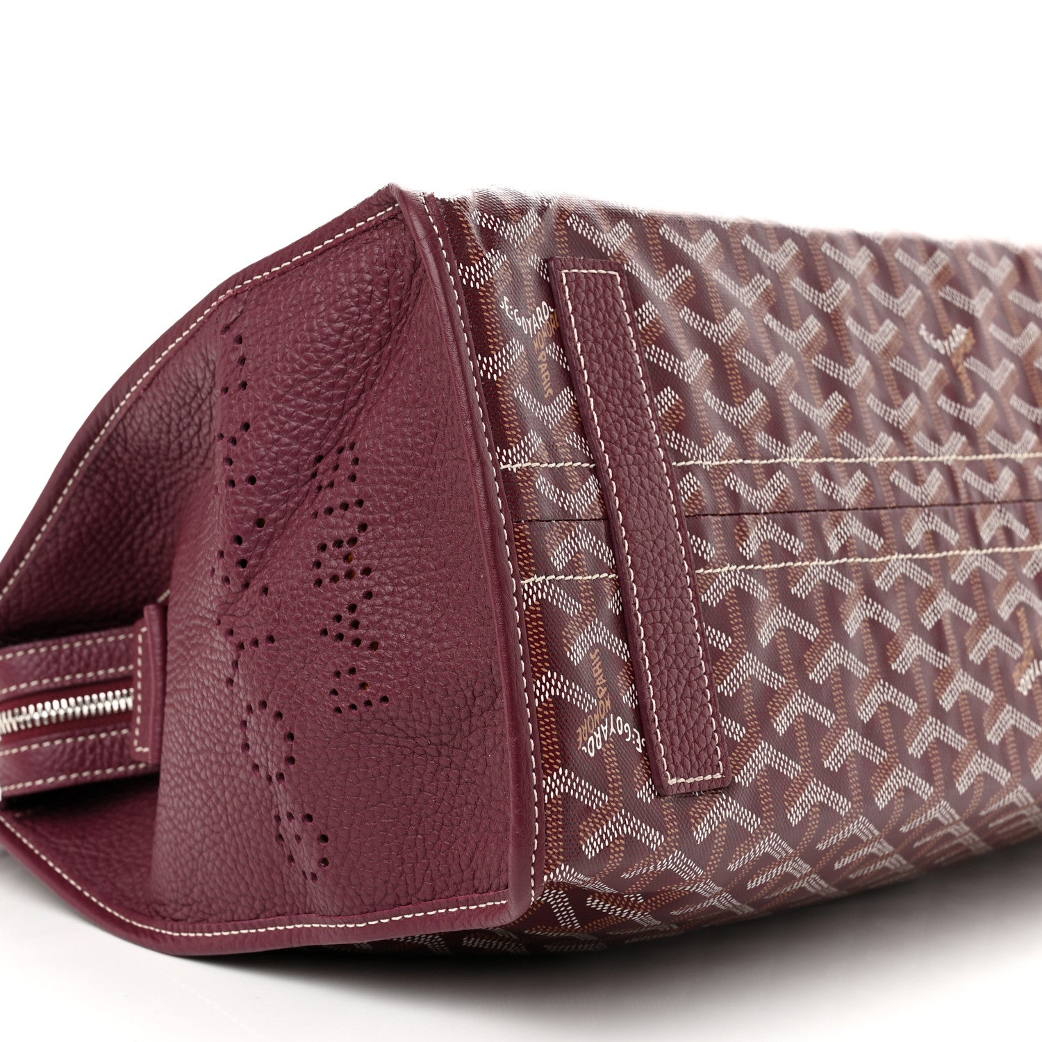 Goyard Goyardine Sac Hardy Pet Carrier PM Burgundy 9 of 16