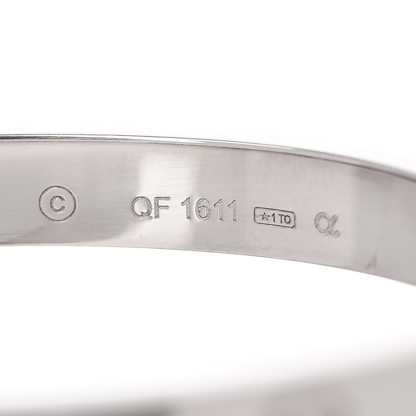 18K White Gold LOVE Bracelet 16
