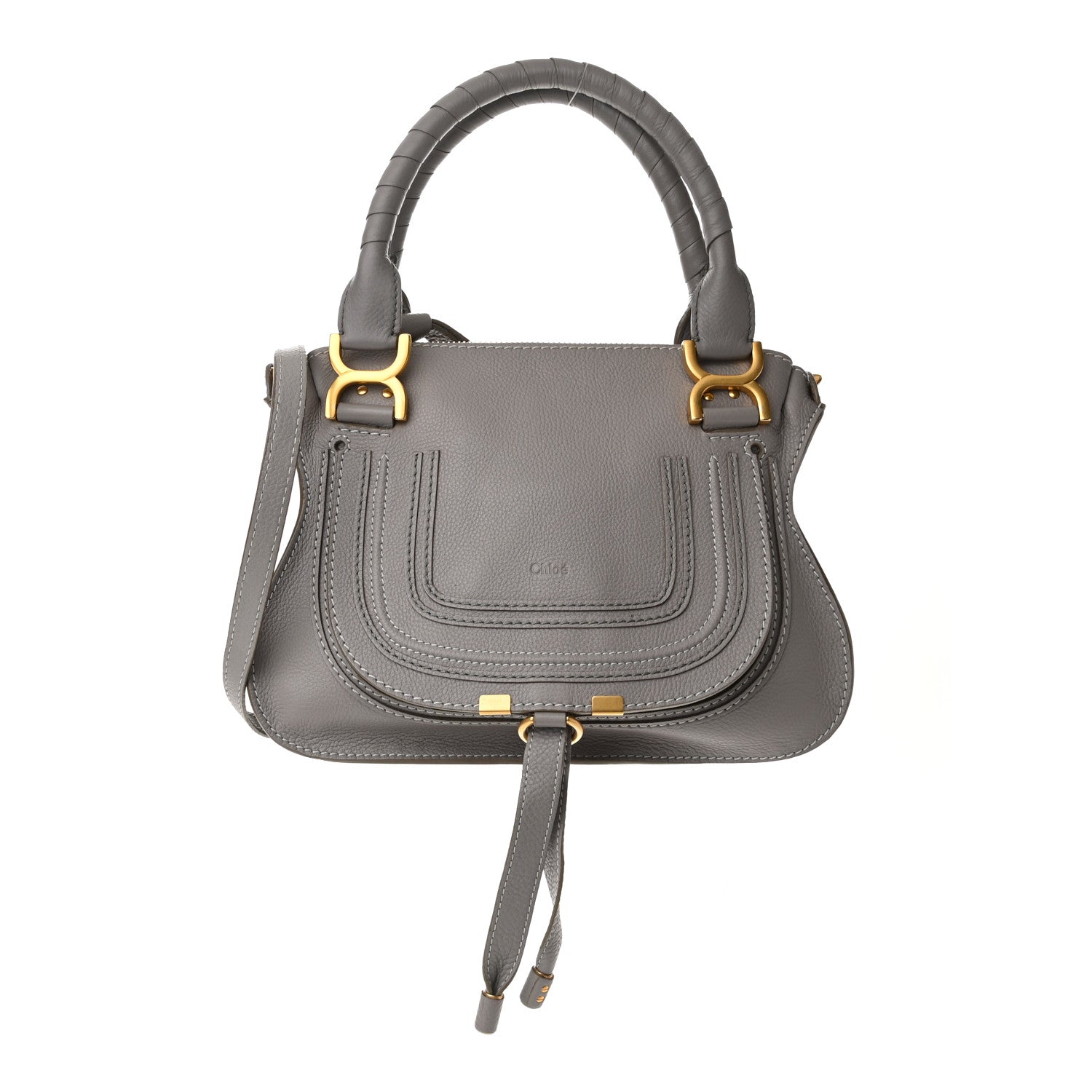 Chloe Calfskin Small Marcie Satchel Cashmere Grey 1 of 11