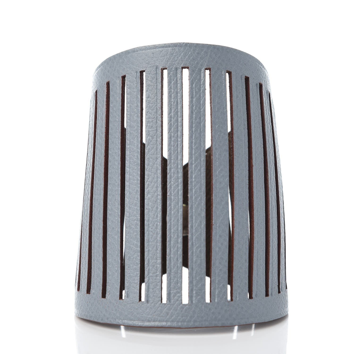 Hermes Epsom Petit H Ajoure Reversible Cuff Chocolate Gris Mouette 3 of 7