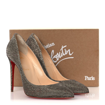 Christian Louboutin Glitter Chain Pigalle Follies 100 Pumps 40 Roche 10 of 10