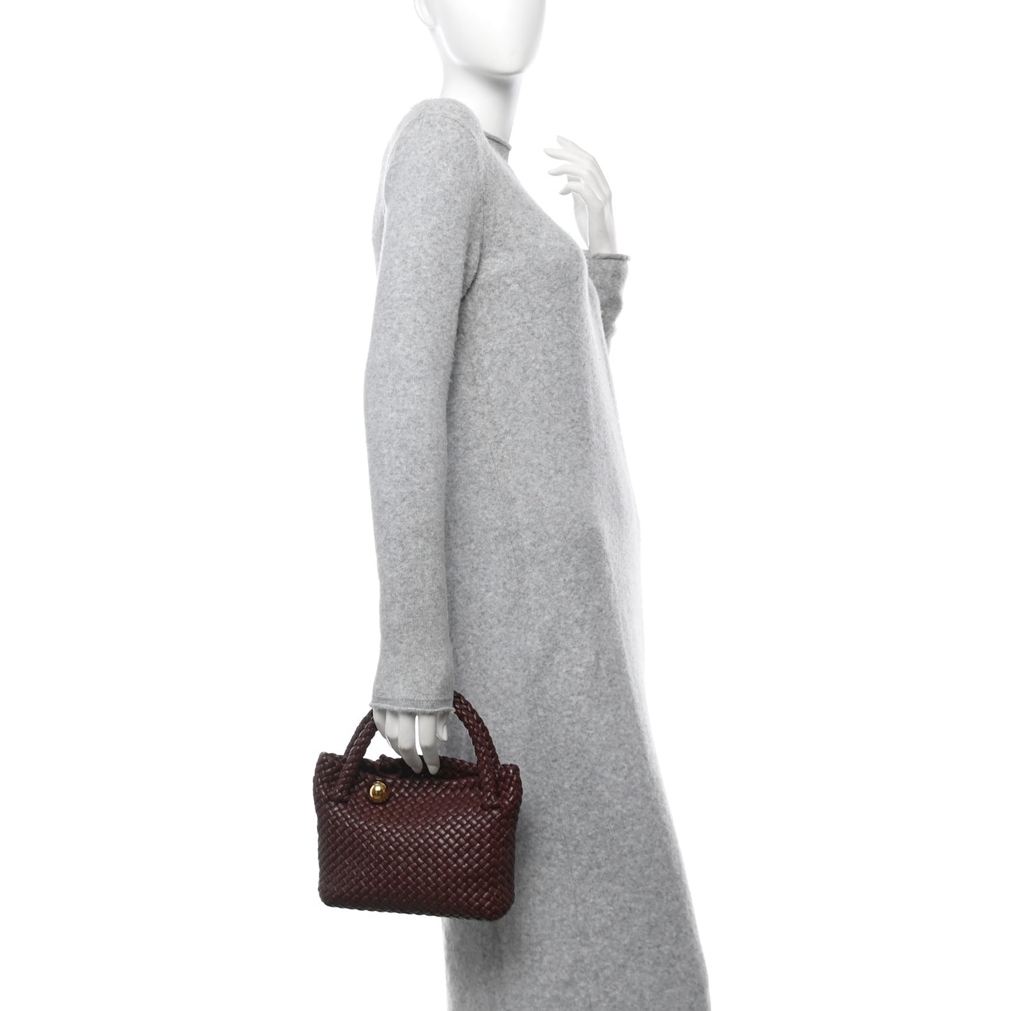 Lambskin Intreccio Small Tosca Crossbody Madder Brown