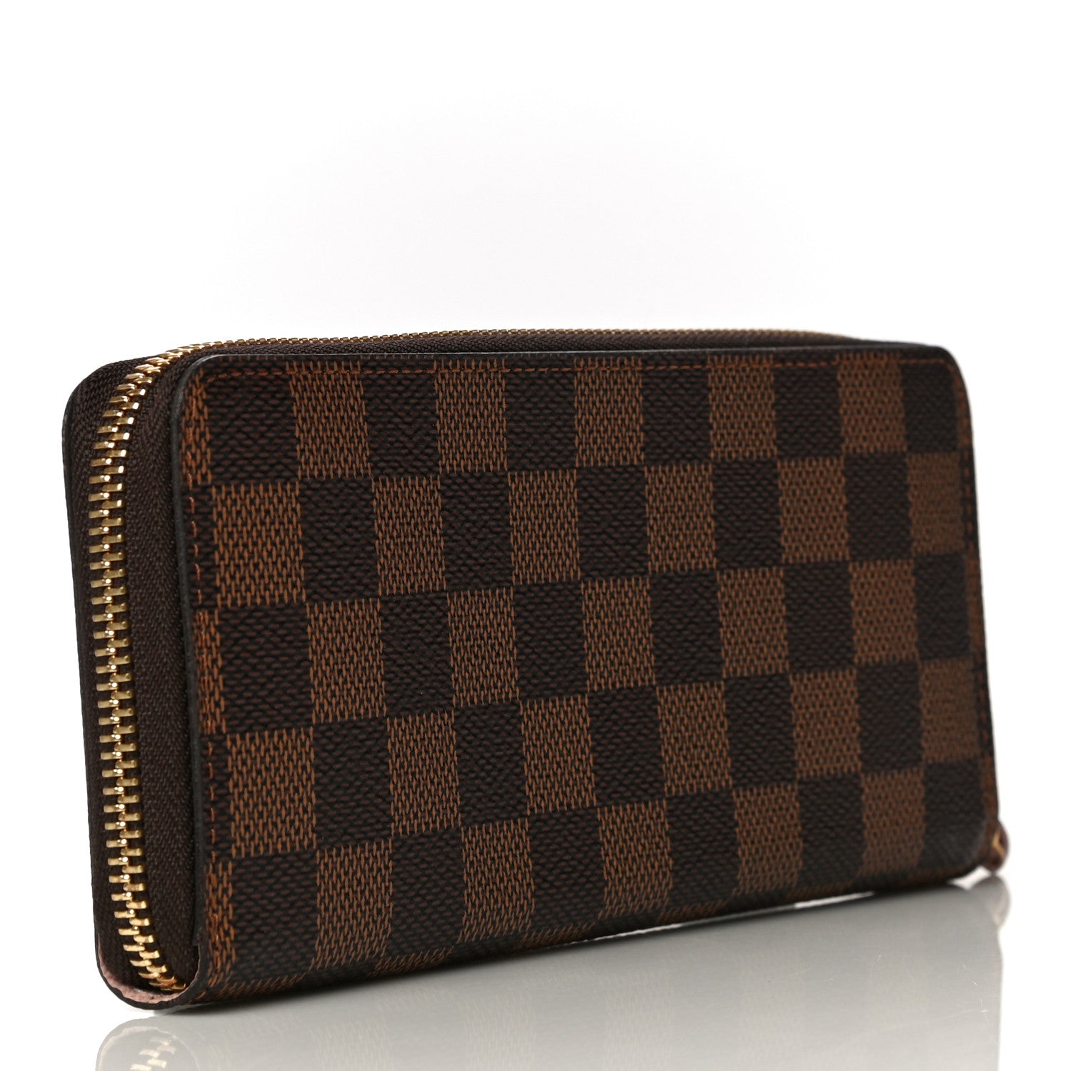Louis Vuitton Damier Ebene Clemence Wallet Rose Ballerine 3 of 11