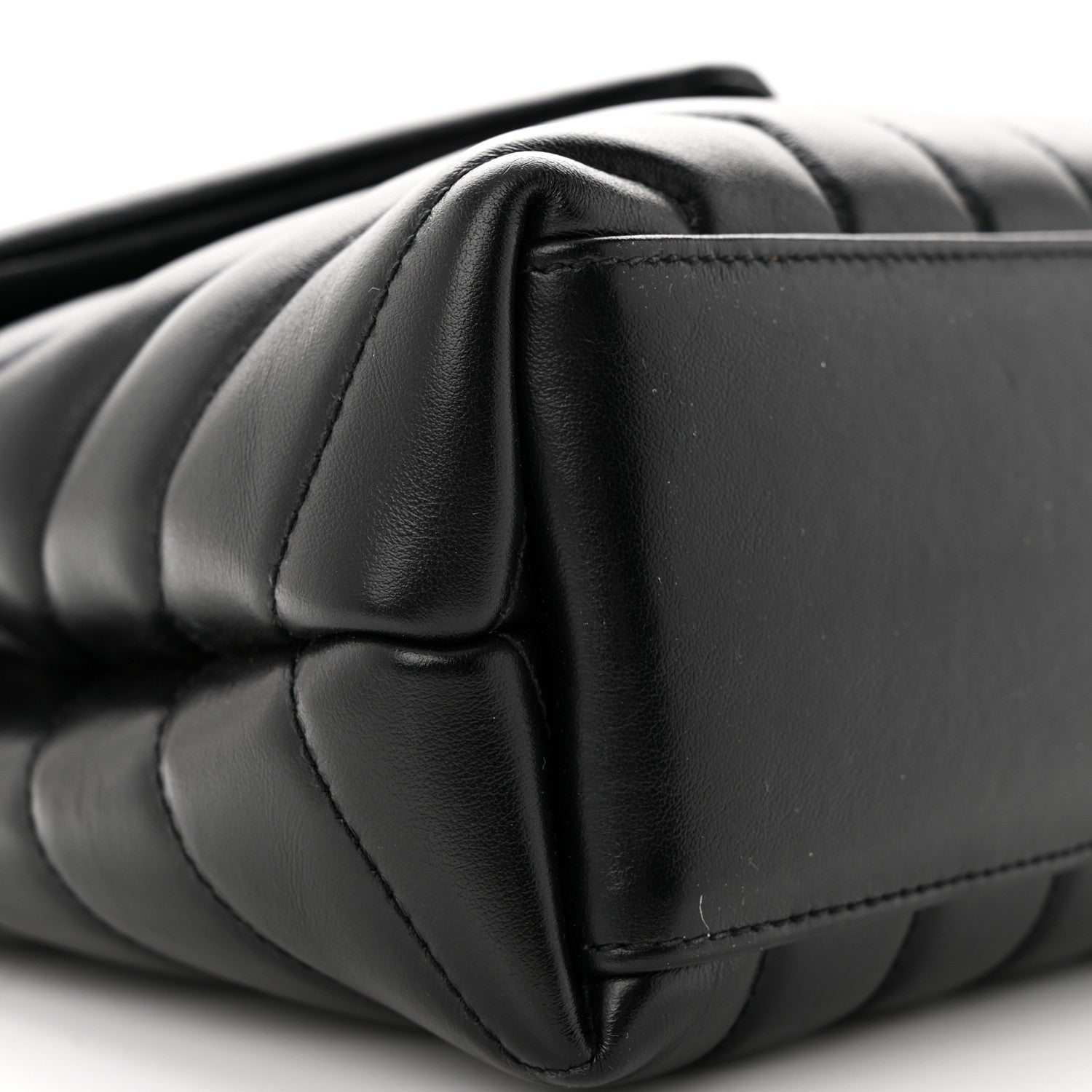 Saint Laurent Calfskin Y Quilted Monogram Small Loulou Chain Satchel Black 9 of 18