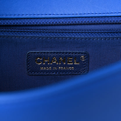 Chanel Lambskin Quilted New Medium Boy Flap Blue 6 of 18