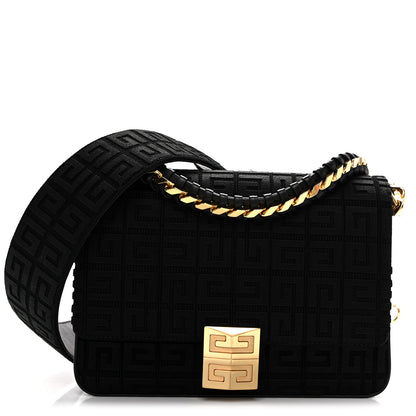 Givenchy Canvas Woven Embroidered Medium 4G Bag With Chain Black 1 of 10