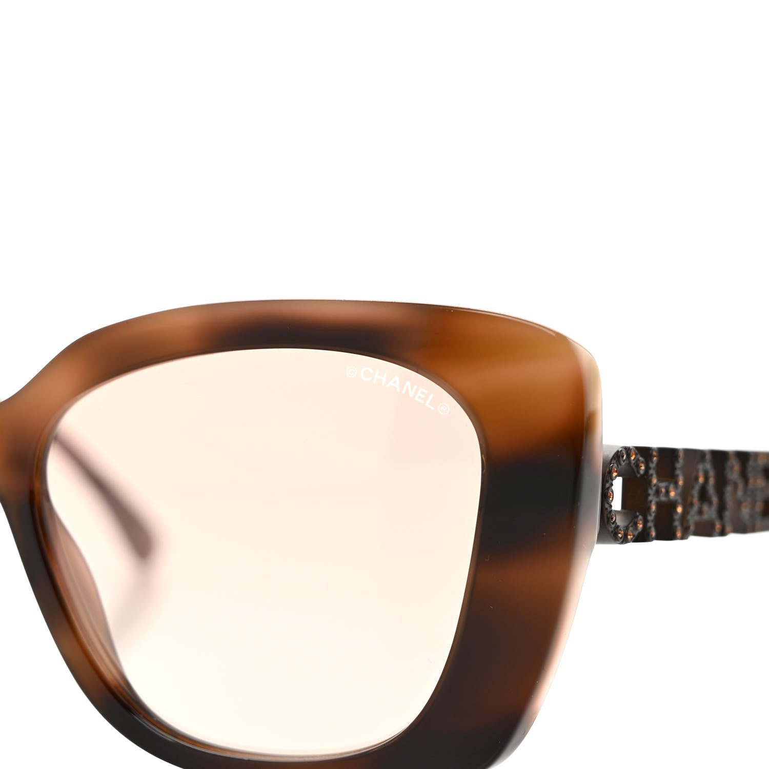 Chanel Acetate Strass Square Sunglasses 5422 Tortoise 5 of 8