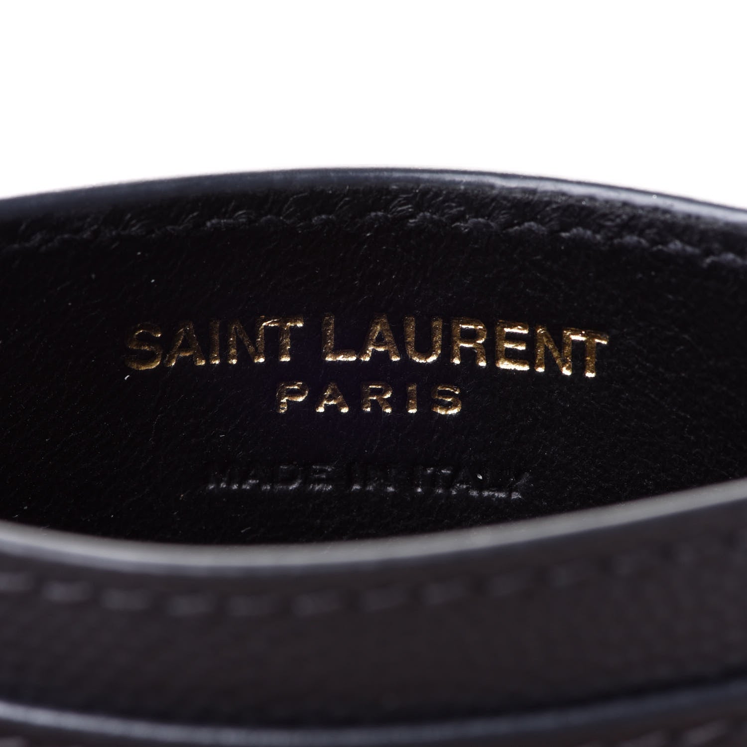 Saint Laurent Grain De Poudre Matelasse Chevron Monogram Credit Card Case Fog 10 of 14