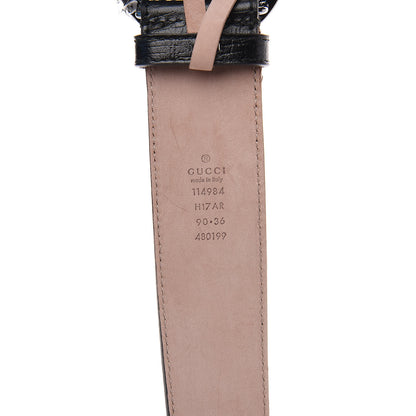 Gucci Calfskin Web Interlocking G Belt 90 36 Black 5 of 6