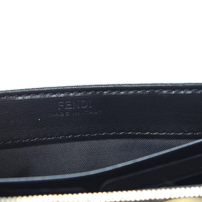 Fendi Vitello Liberty F is Fendi Bi-Color FF 1974 Embossed Continental Envelope Wallet Maya Black 6 of 8