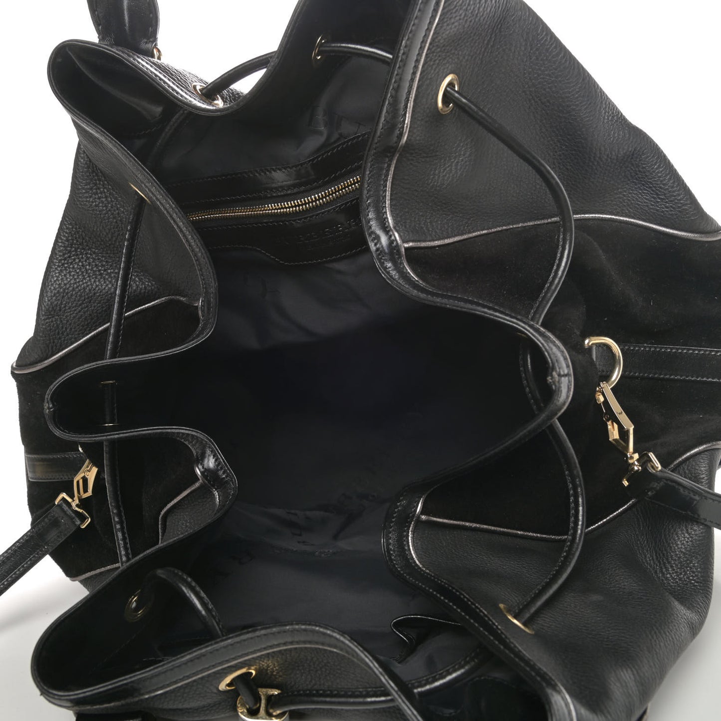 Prorsum Suede Earlsburn Mixed Media Tote Black