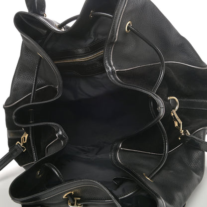 Burberry Prorsum Suede Earlsburn Mixed Media Tote Black 4 of 4