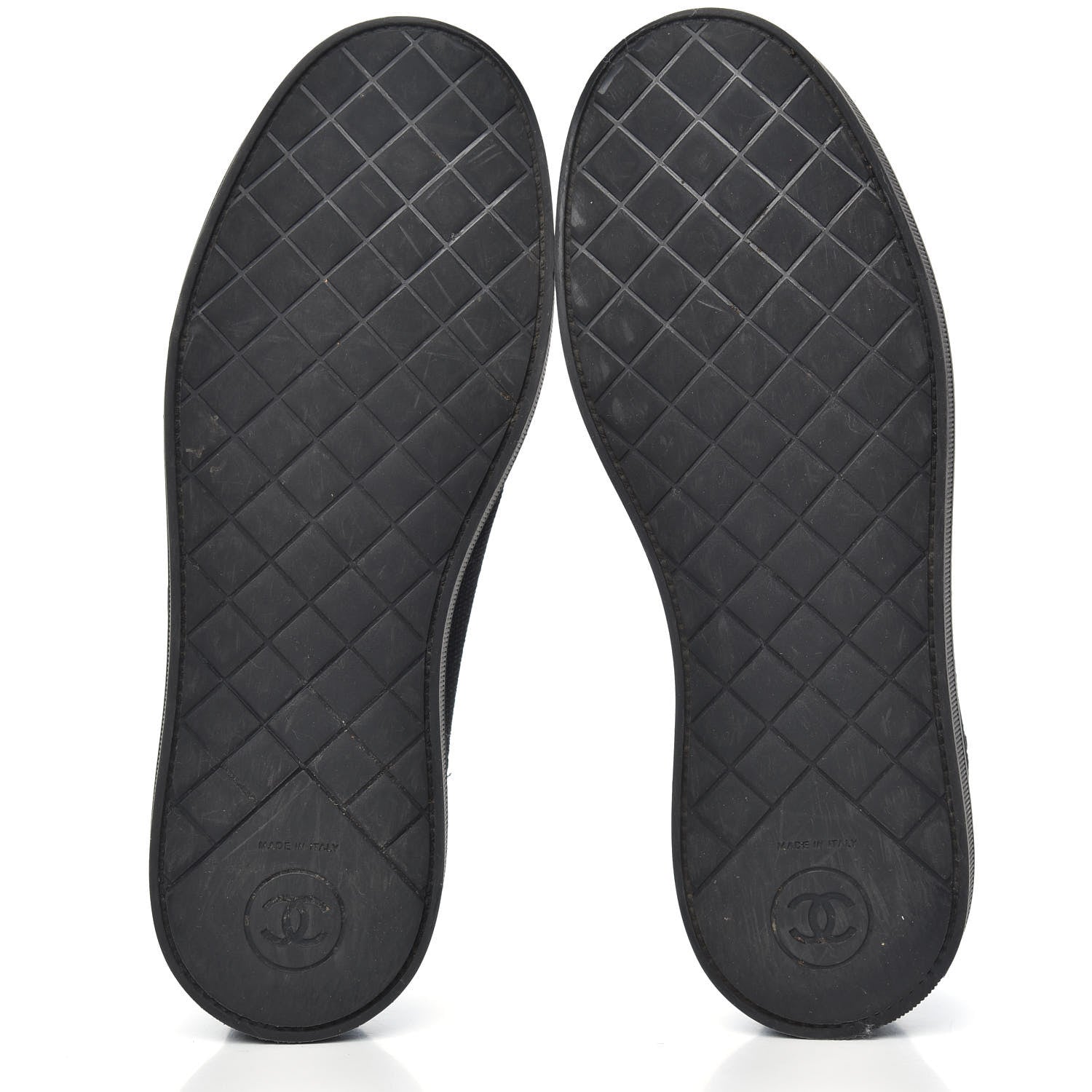 Chanel Stretch Fabric Grosgrain Pearl Cap Toe CC Moccasin Loafers 37.5 Black 5 of 9