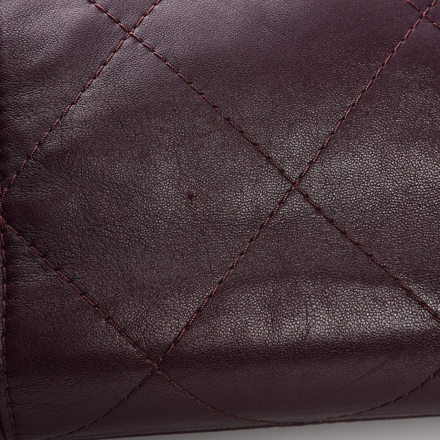 Lambskin Quilted Large Soft Touch Flap Burgundy