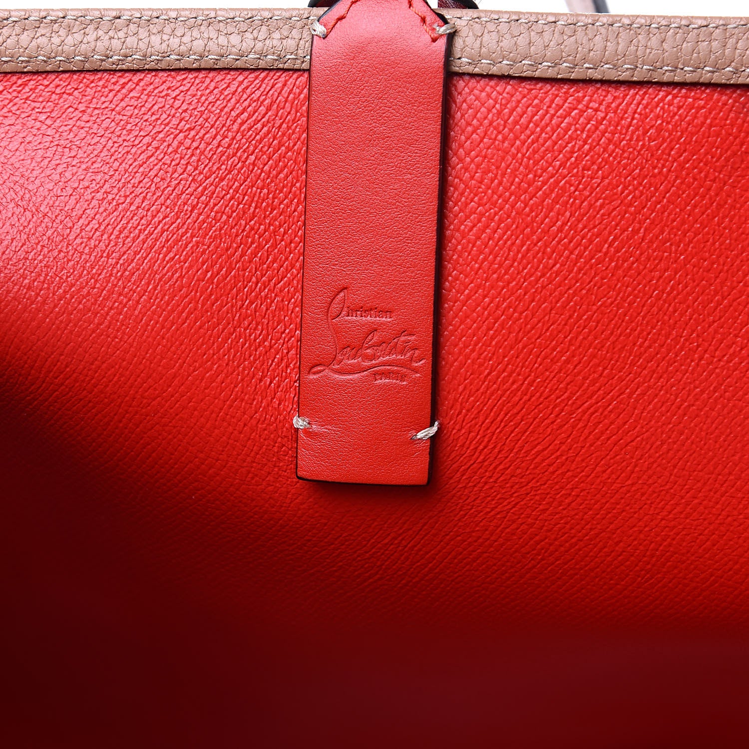 Christian Louboutin Calfskin Spikes East West Cabata Tote Nude 6 of 12