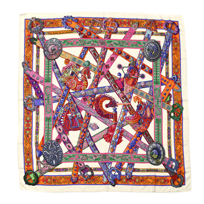 Hermes Cashmere Silk Le Songe De La Licorne Shawl 140 1 of 5