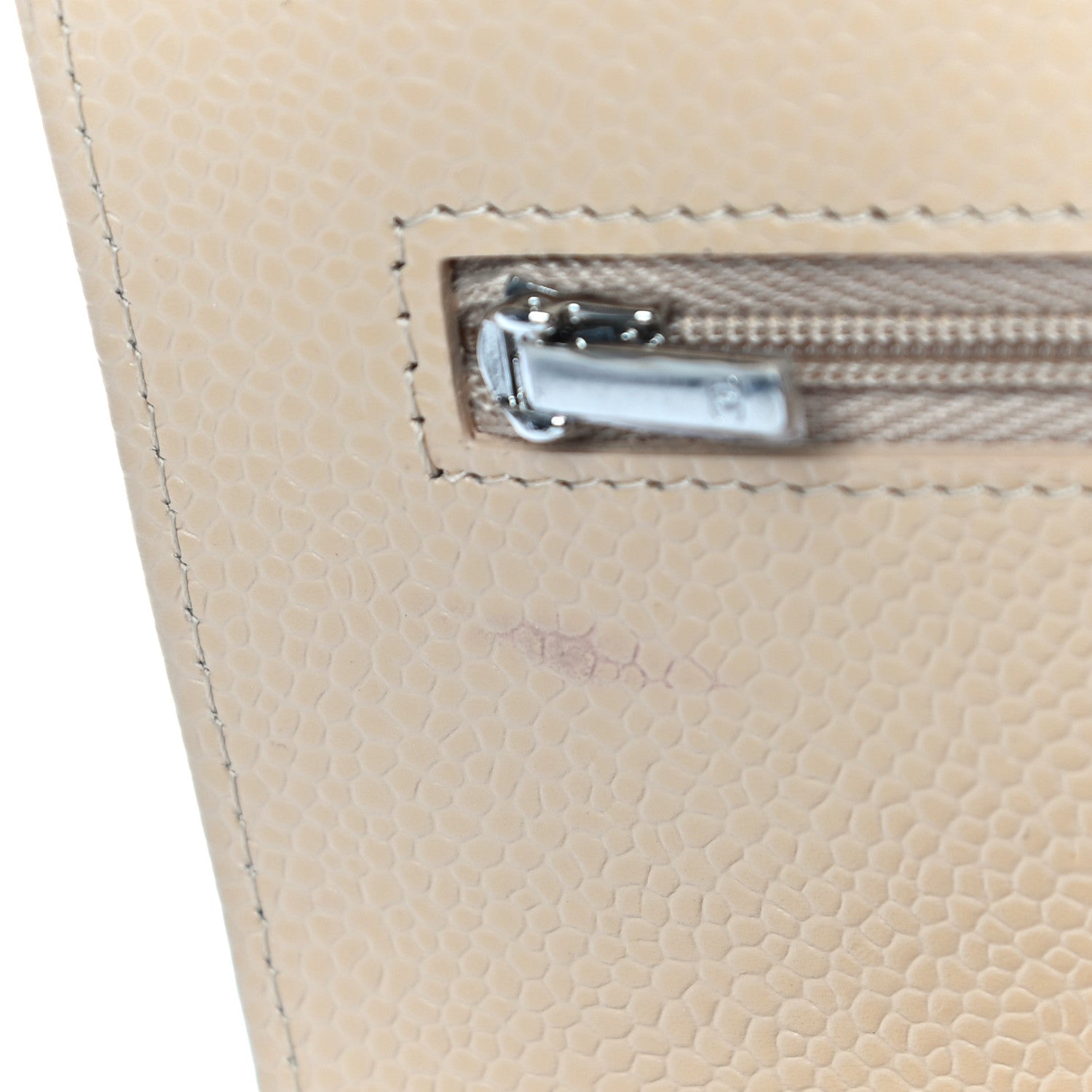 Chanel Caviar Quilted Wallet On Chain WOC Beige 9 of 14