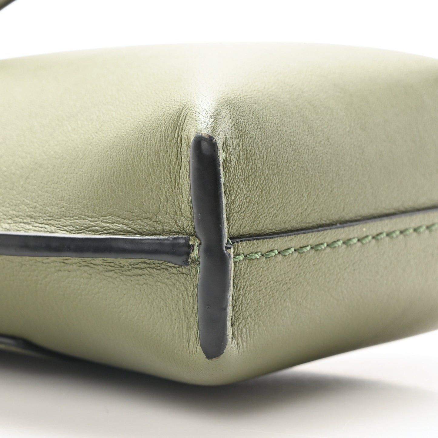 Calfskin Elephant Pouch Crossbody Bag Avocado