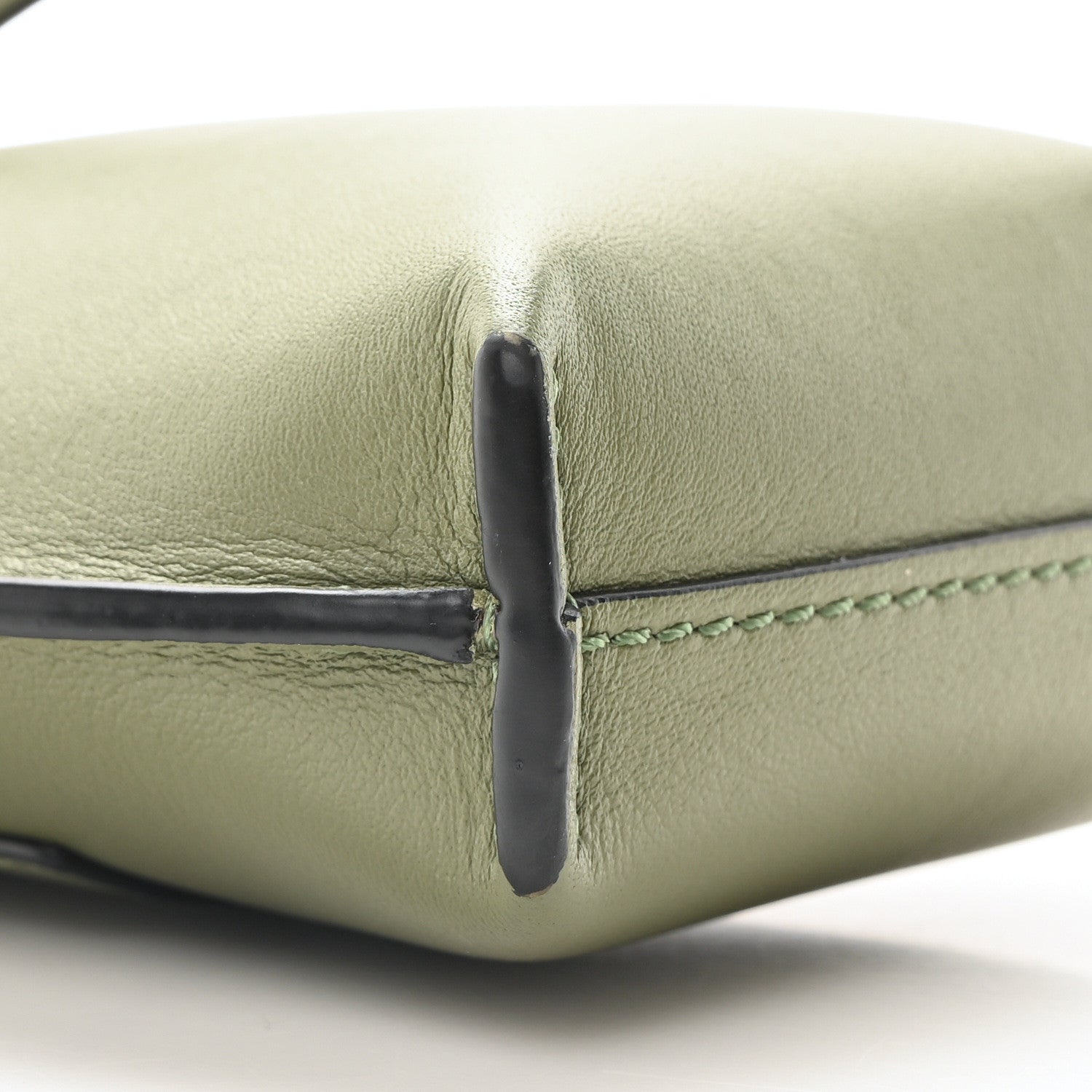 Loewe Calfskin Elephant Pouch Crossbody Bag Avocado 8 of 9