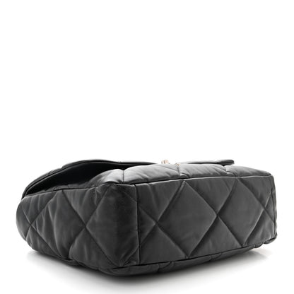 Chanel Lambskin Quilted Maxi Chanel 19 Flap Black 4 of 11