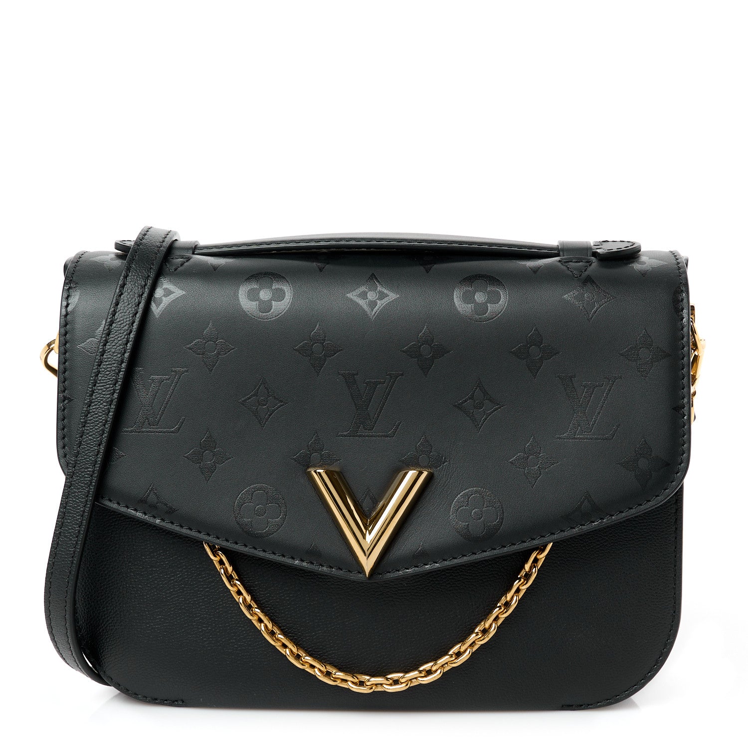 Louis Vuitton Calfskin Monogram Very Messenger Black 1 of 12