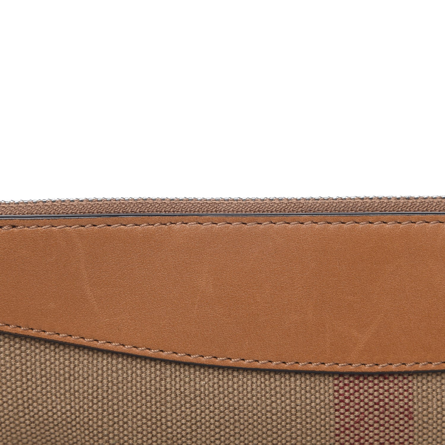 Burberry Mega Check Peyton Crossbody Clutch Bag Saddle Brown 12 of 12