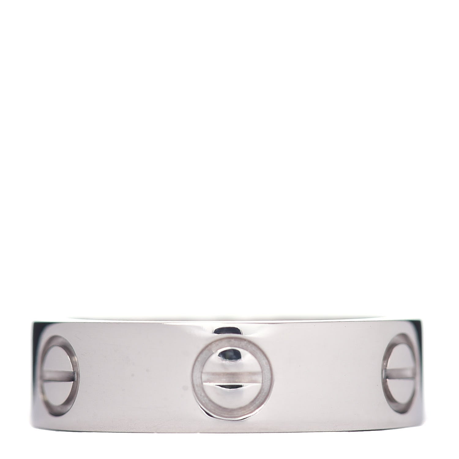 Cartier 18K White Gold 5.5mm LOVE Ring 53 6.5 1 of 4