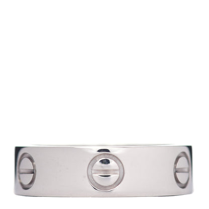 Cartier 18K White Gold 5.5mm LOVE Ring 53 6.5 1 of 4