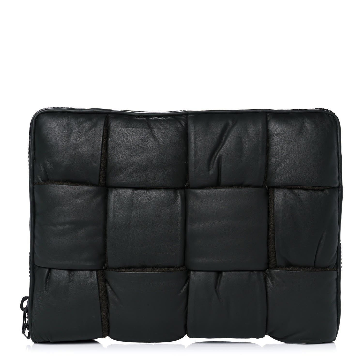 Bottega Veneta Calfskin Maxi Intrecciato Puffy Laptop Pouch Black 1 of 8