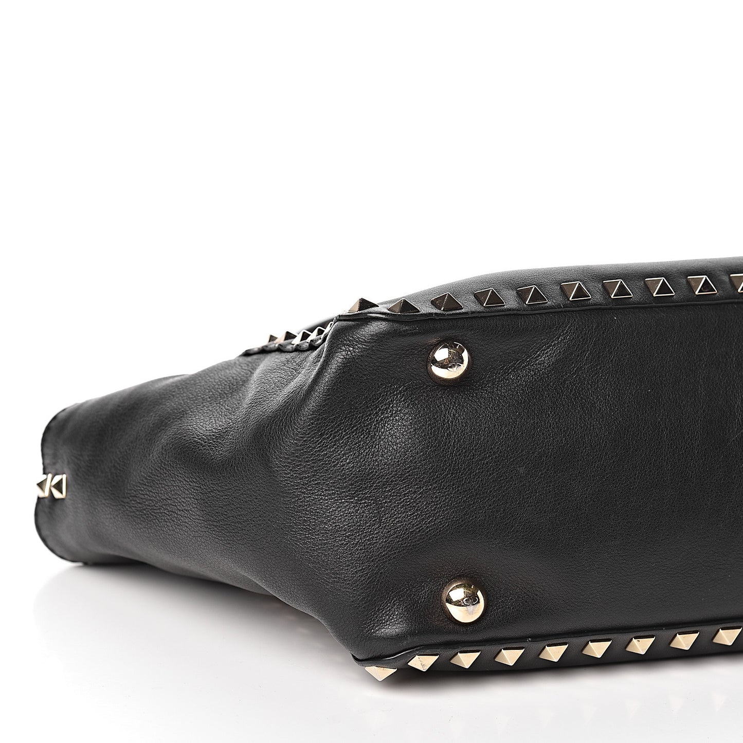 Vitello Small Rockstud Tote Black