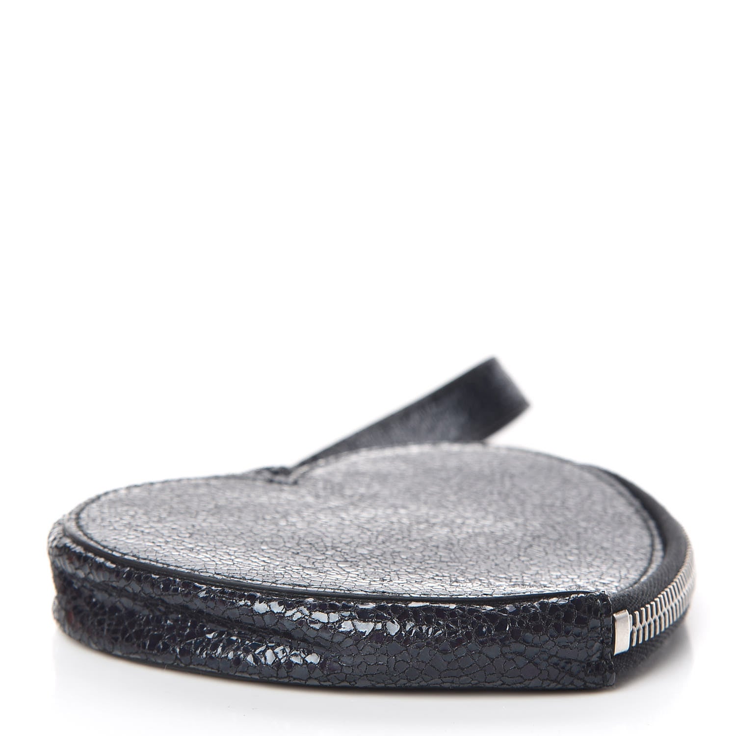Gucci Crackled Calfskin Heart Coin Purse Navy 5 of 8