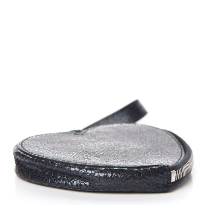 Gucci Crackled Calfskin Heart Coin Purse Navy 5 of 8