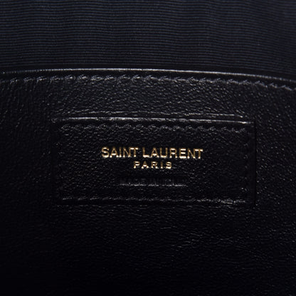 Saint Laurent Calfskin Raffia Mini Tote Black 6 of 8