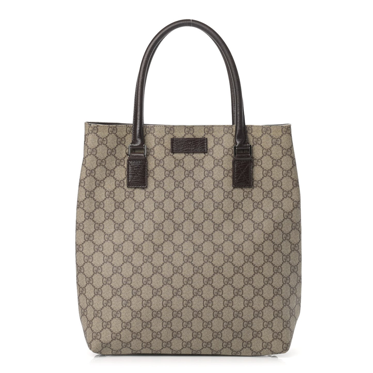 GG Plus Monogram Small Vertical Tote Dark Brown