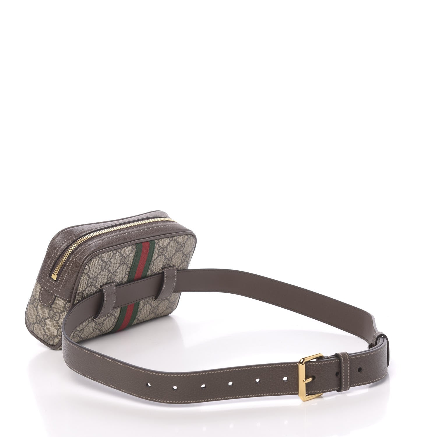 Gucci GG Supreme Monogram Web Small Ophidia Belt Bag 95 38 Dark Brown 3 of 10