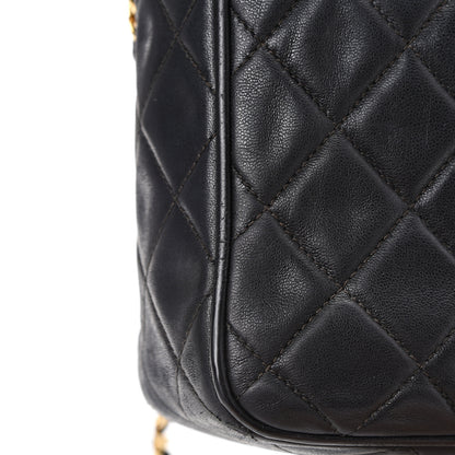 Chanel Lambskin Quilted CC Tassel Camera Case Black 13 of 13