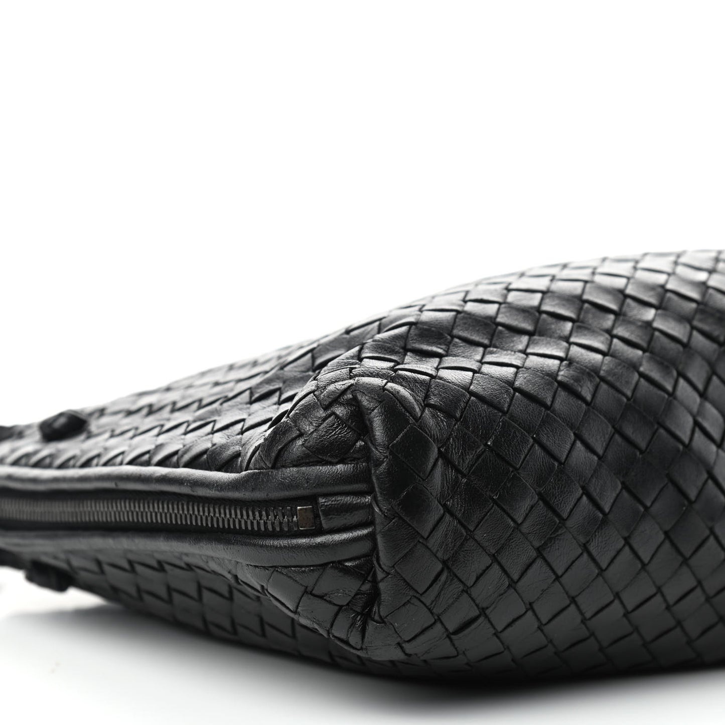 Nappa Intrecciato Nodini Crossbody Messenger Black