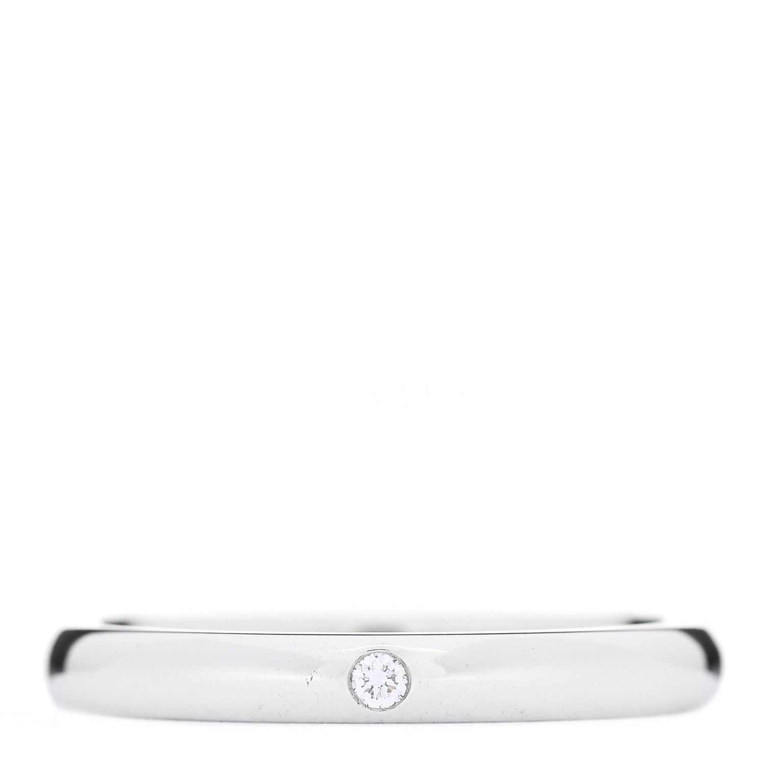 Tiffany Platinum Diamond Elsa Peretti Band Ring 56 7.5 1 of 5