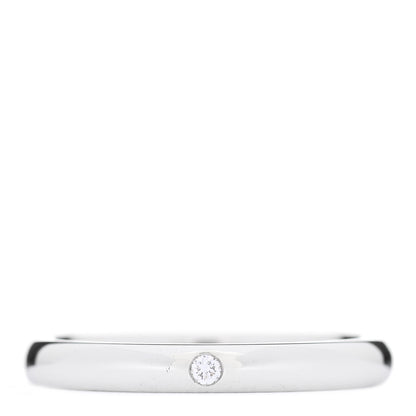 Tiffany Platinum Diamond Elsa Peretti Band Ring 56 7.5 1 of 5