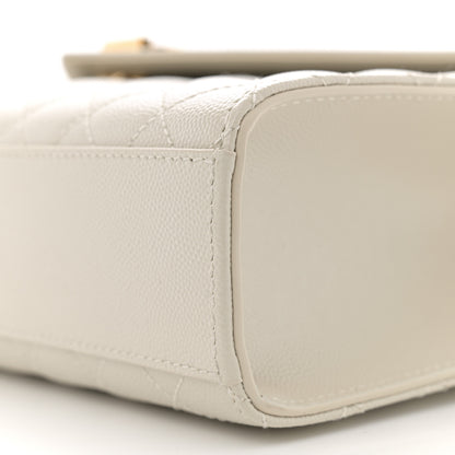 Saint Laurent Grain De Poudre Textured Mixed Matelasse Large Triquilt Monogram Satchel Crema Soft 10 of 12