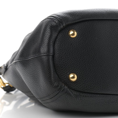 Prada Vitello Phenix Shoulder Bag Black 7 of 9