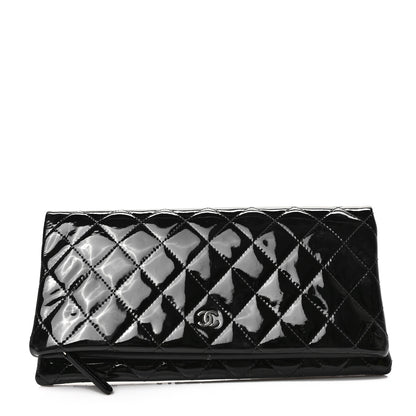 Chanel Patent Calfskin Quilted Beauty CC Clutch Black 1 of 6