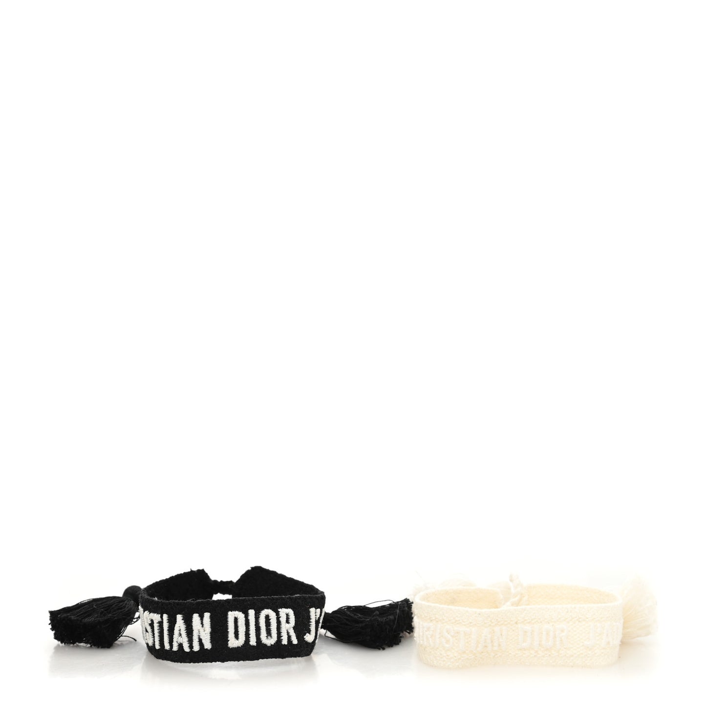 Woven Cotton J'Adior Friendship Bracelet Set Black White