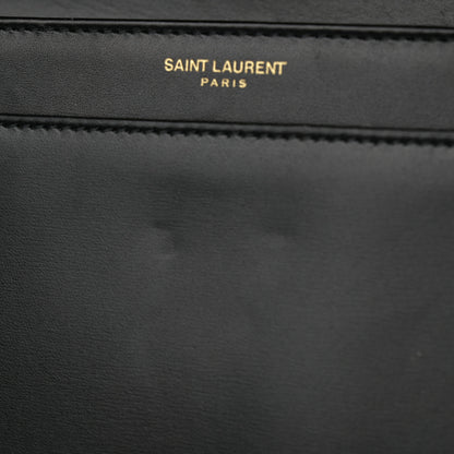 Saint Laurent Box Calfskin Monogram Medium Solferino Satchel Black 11 of 13