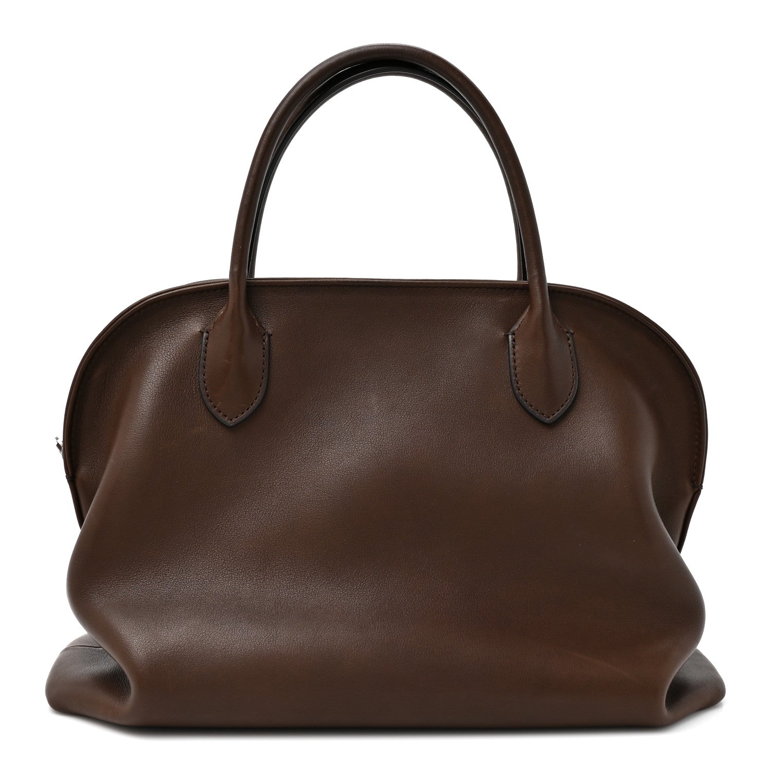 The Row Polished Saddle Calfskin Agnes Bag Deep Brown 1 of 9