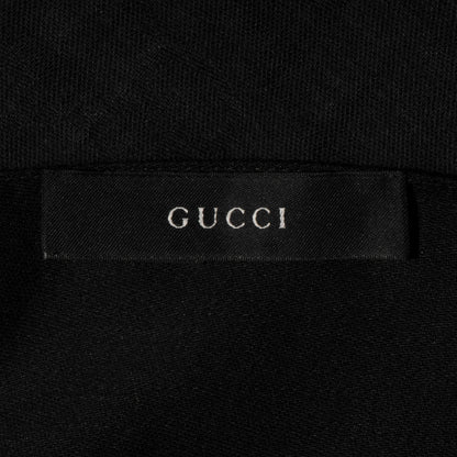 Gucci Wool Monogram Shawl Scarf Black 3 of 4